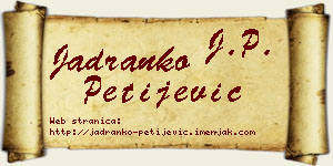 Jadranko Petijević vizit kartica